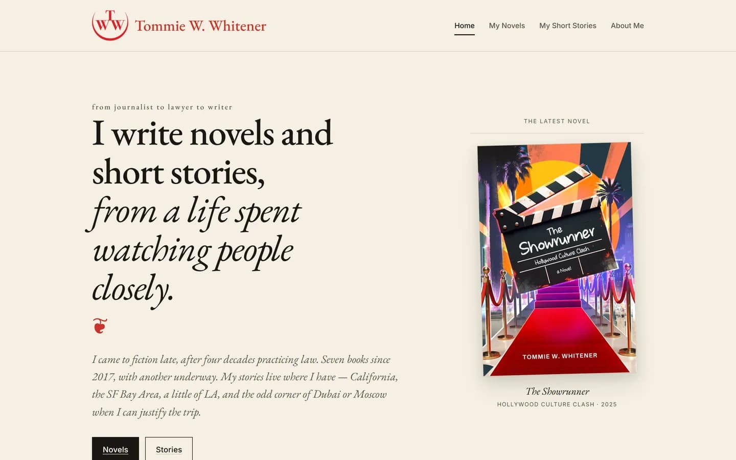 Tommie W. Whitener — Author · Client, built by Chris Hornak